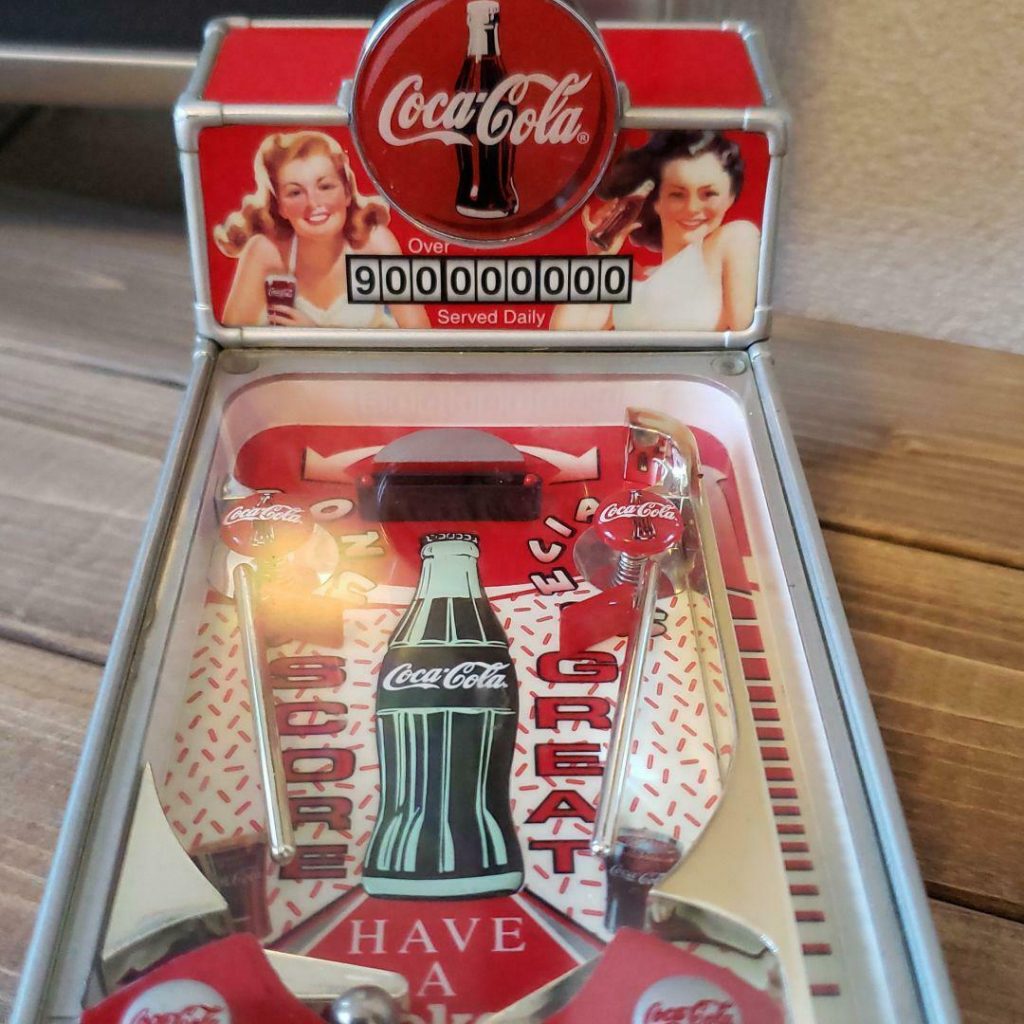 buy small fixed pinball machine from Coca Cola