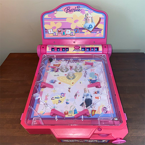 barbie mini pinball machine