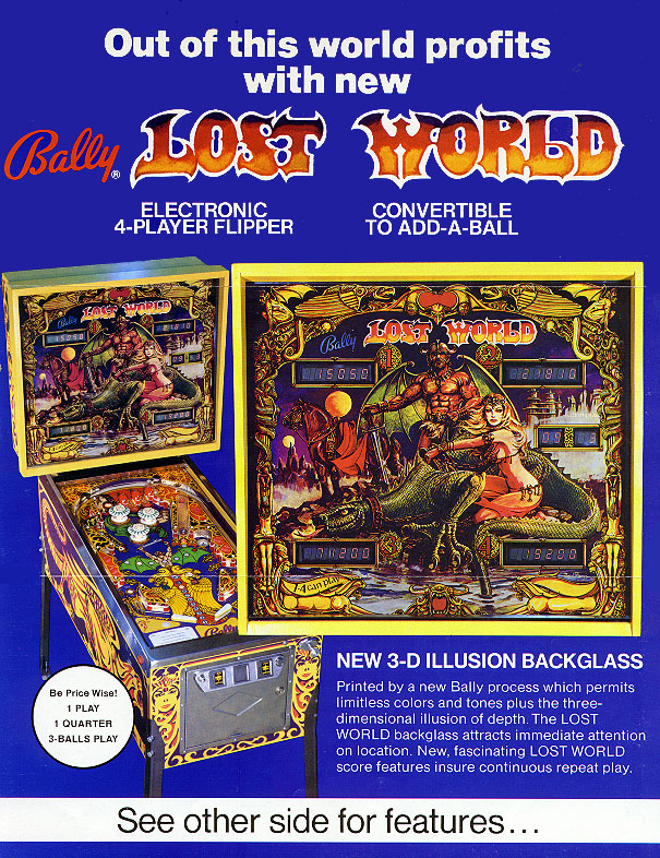 buy lost world pinball machine vintagearcade.net