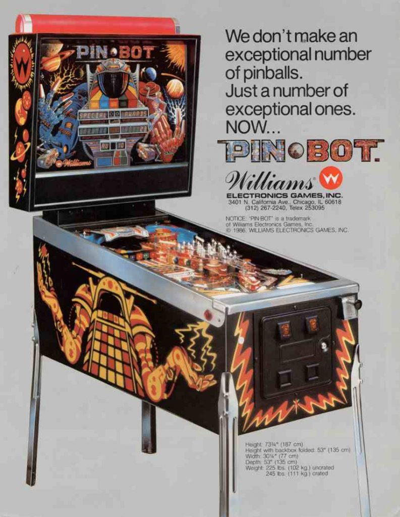 buy pinbot pinball machine vintagearcade.net